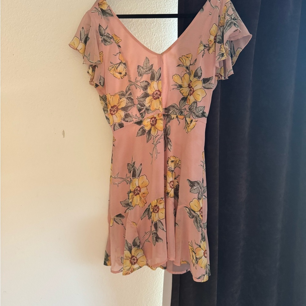 Floral Pink Chiffon Top